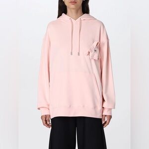 Opening Ceremony Box-Logo Rib-Trimmed Hoodie NWOT